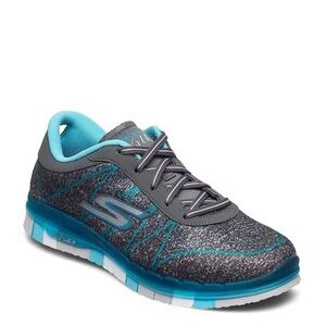 Skechers Performance Go Flex - Walking Shoe/Sneaker Charcoal/Turquoise